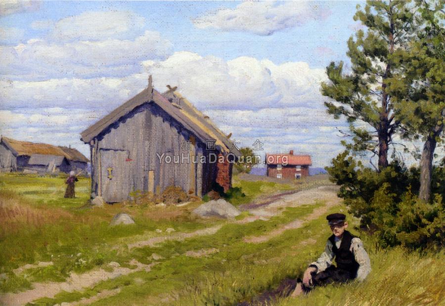 Farmyard - 保罗·古斯塔夫·费舍尔